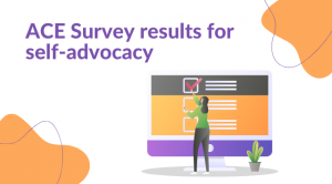 ACE Survey results for self-advocacy graphic